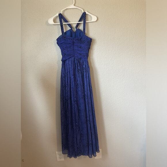 The Jetset Diaries Sea Goddess Blue Cutout Front Slit Maxi Dress Size XS - Picture 5 of 11